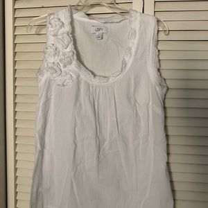 Loft white cotton gauze tank. Sz XS